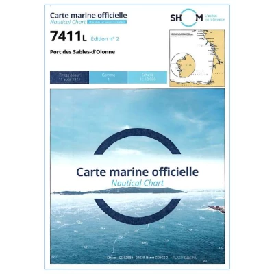 Carte marine 7411L du Shom - Port des Sables-d'Olonne - Shom