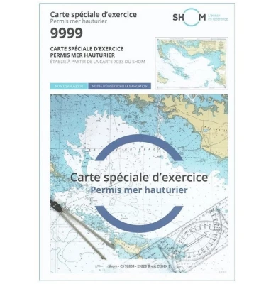 Carte marine SHOM 9999, indispensable pour l'Examen Permis Hauturier - Shom
