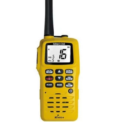 VHF portable RT411+ 6W, �tanche IPX6, flottante avec FlashLight et WDT par Navicom - Navicom