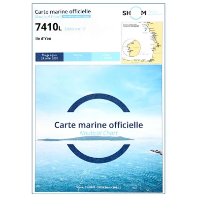 Carte marine 7410L du Shom - �le d'Yeu - Shom