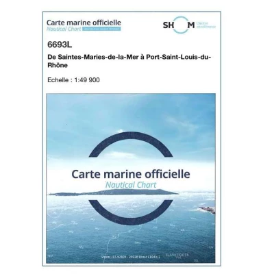 Carte marine 6693L du Shom - De Saintes-Maries-de-la-Mer � Port-Saint-Louis-du-Rh�ne - Shom