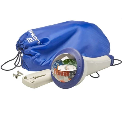 Compas de route et de rel�vement Iris 100 � rose tactique par Plastimo, Bleu - Plastimo